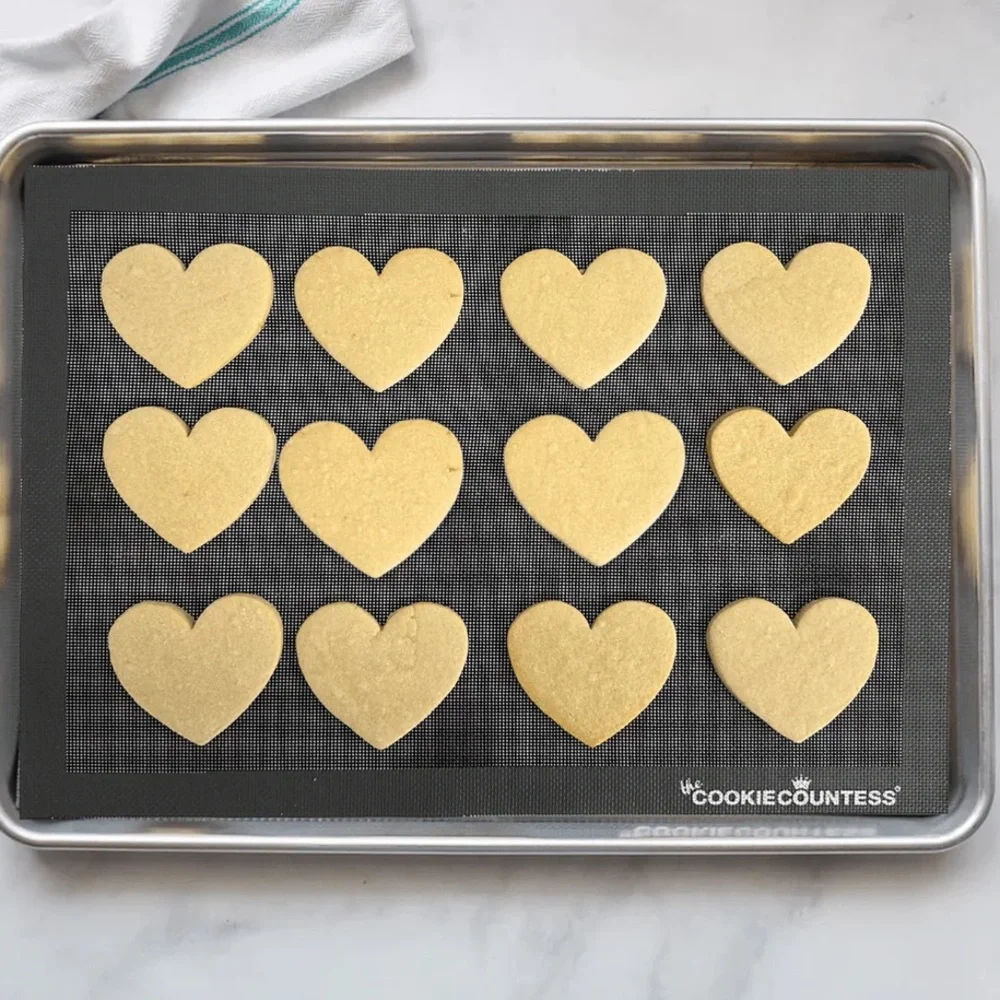 Black Silicone Mesh Baking Mat - Black -Cookie Countess Large - Set of 2